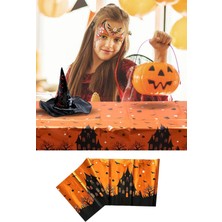 Patladı Gitti Halloween masa örtüsü cadılar bayramı parti malzemesi 137 cm  x  183 cm