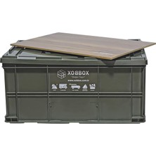 Xobbox XW55AG / Imperium Outdoor Kutu / Kamp Masası / Kamp Kutusu / Haki 55 Lt / Kampta Karavanda Araç Bagajında Marinada Piknikte