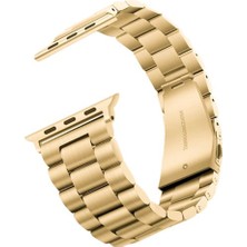 Adige Apple Watch 6 44MM Kordon Kayış Metal Baklava Desen Krd-04