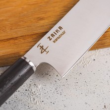 Zaika Japon Tasarım Nakiri Sebze Doğrama Bıçağı- Paslanmaz Çelik- 16 cm