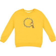 Beetlebeez Çocuk Bisiklet Yaka Nakışlı Sweatshirt - Mango