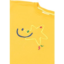 Beetlebeez Çocuk Bisiklet Yaka Nakışlı Sweatshirt - Mango