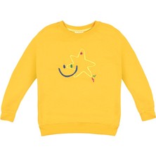 Beetlebeez Çocuk Bisiklet Yaka Nakışlı Sweatshirt - Mango