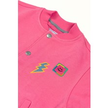 BEETLEBEEZ Kız Çocuk Bisiklet Yaka Fermuarlı Ceket / Sweatshirt - Pembe