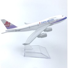 Mocho Tayvan Çin Boeing 747 16CM Alaşım Uçak Modeli (Yurt Dışından)