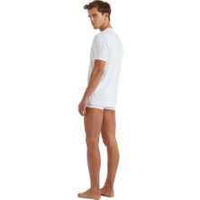 BLACKSPADE 9239 ERKEK TENDER COTTON V YAKA KISA KOL BEYAZ T-SHİRT