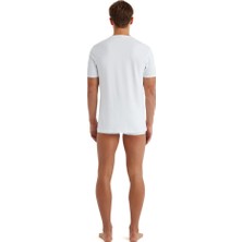 BLACKSPADE 9239 ERKEK TENDER COTTON V YAKA KISA KOL BEYAZ T-SHİRT