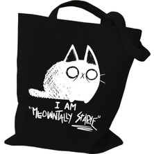 Ling Yinteng Lingyinteng Kadın Tote Çanta Bu Güzel Ben Ince Baskı Kanvas Alışveriş Çantası Karikatür Harajuku Kedi Kadın Işe Gidiş-Dönüş Çantası Tote Çanta (Yurt Dışından)