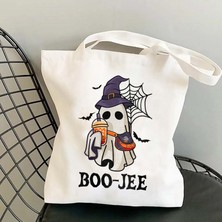 Ling Yinteng Lingyinteng Cadılar Bayramı Balkabağı Hayalet Festivali Baskı Büyük Kapasiteli Doğum Günü Hediyesi Çanta Karikatür Yaratıcı Tote Çanta Hediye Çantası (Yurt Dışından)