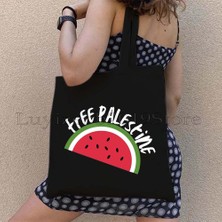 Ling Yinteng Lingyinteng Bu Bir Karpuz Değil Kanvas Tote Çanta Büyük Kapasiteli Seyahat Alışveriş Süpermarket Çantası Moda Basit Omuz Çantası Organizatör (Yurt Dışından)