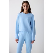 Penti Açık Mavi Kol Detay Marcio Sweatshirt - Saude Koleksiyonu
