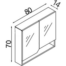 Teta Home Napoli 80 Cm Mdf Banyo Üst Dolabı