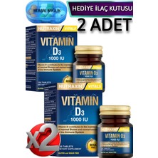 Nutraxin D3 Vitamini 1.000 IU - 120 Tablet x 2 Adet + İlaç Kutusu