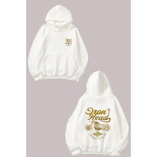 The Wert Unisex Straıgh To Glory Tasarım Ön Arka Baskılı Normal Kalıp Beyaz Sweatshirt