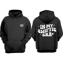 The Wert Unisex In My Swiftie Era Tasarım Ön Arka Baskılı Normal Kalıp Siyah Sweatshirt