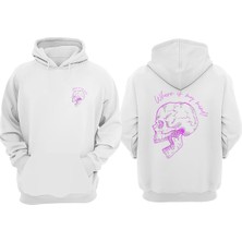 The Wert Unisex Where Is My Mind Lyrics Tasarım Ön Arka Baskılı Normal Kalıp Beyaz Sweatshirt