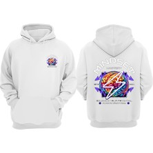 The Wert Unisex Mindsetmastery Tasarım Ön Arka Baskılı Normal Kalıp Beyaz Sweatshirt