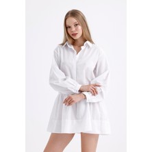 Gizli Pat Yakalı Mini Elbise | ELB65868