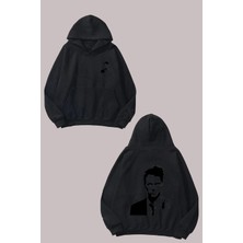 The Wert Unisex Tyler Durden Realıty Tasarım Ön Arka Baskılı Normal Kalıp Siyah Sweatshirt