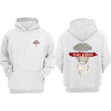 The Wert Unisex Tommy Tasarım Ön Arka Baskılı Normal Kalıp Beyaz Sweatshirt