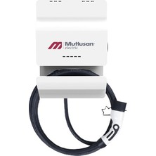 Mutlusan 400V Giriş 3faz 22KW 10A -32A  Duvar Tipi 5m Kablolu Şarj Ünitesi