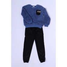 HÇM Erkek Çocuk Peluş Alt-Üst Takım D43