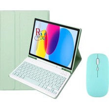 Redmud Teknoloji Samsung Galaxy Tab S6 Lite P610/613 Uyumlu Bluetoothlu Klavyeli Kılıf Mouse ve Dokunmatik Kalem Set