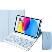 Redmud Teknoloji Samsung Galaxy Tab S6 Lite P610/613 Uyumlu Bluetoothlu Klavyeli Kılıf Mouse ve Dokunmatik Kalem Set