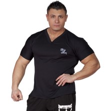 V Yaka Dar Kesim Tişört Big Sam 2617