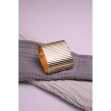 Midgard Özel El Yapımı 6'lı Gold Peçete Halkası Seti