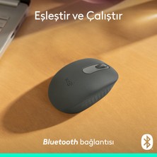 Logitech M196 Bluetooth Kablosuz Kompakt Pc, Mac, Windows ve Macos ile Uyumlu Mouse, Siyah