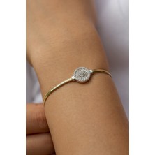 ÇGK KUYUMCULUK 14 Ayar Taşlı Balıksırtı Altın Bileklik 14BLK0047