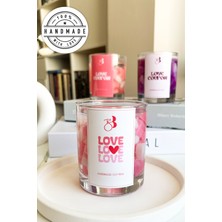 Bliss Beam Candle Decoration Aşk Büyüsü Kokulu El Yapımı Pembe Kalpli Dekorasyon Jel Mumu