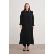 7639112 Yaka Işlemeli Pardösü