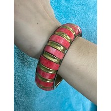 Gönülden Tasarım Kaplama Otantik Kadın Hint Bileziği Çap 7 cm