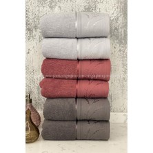 Özdilek Ditsy El Yüz Havlusu 6 Adet Antrasit Mürdüm Gri