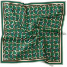 Levidor Tivil İpek Eşarp 4089 - 2 Yeşil Karışık Desen