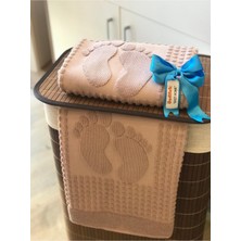 Özdilek Ayak Havlusu Pamuk Malzeme ile Krem Renk 2 Adet Standart Ebatlarda