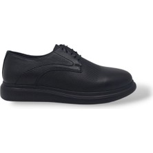 Zerhan 249 Erkek Siyah Bağcıklı Hakiki Deri Casual Ayakkabı