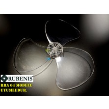 Sern Rubenis RBA 04 Modele Uyumlu Vantilatör Pervanesi  3 kanat 36cm Sert 16inç Şeffaf