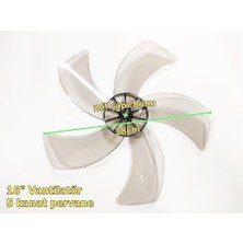 Sern Raks Sf 18 Nero Modele Uyumlu Vantilatör Pervanesi 16INÇ 5 Kanat 38CM Füme Renk Pls