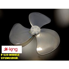 Sern King P 1610 Modele Uyumlu Vantilatör Pervanesi 3 kanat 16inç 36cm Yumuşak Esnek