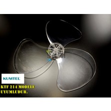 Sern Kumtel KTF 214 Modele Uyumlu Vantilatör Pervanesi  3 kanat 36cm Sert 16inç Şeffaf