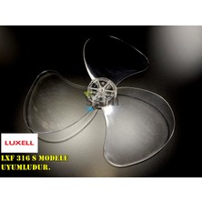 Sern Luxell LXF 316 S Modele Uyumlu Vantilatör Pervanesi  3 kanat 36cm Sert 16inç Şeffaf
