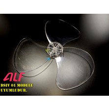 Sern Alf DSIV 01 Modele Uyumlu Vantilatör Pervanesi  3 kanat 36cm Sert 16inç Şeffaf