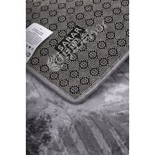 Diji Dekor Halı Antrasit  Karo Yıkanabilir  Kesme Ince Yolluk Kilim Salon Halısı Modelleri