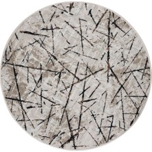 Diji Dekor Halı Vizon  Karo Yıkanabilir Yuvarlak Kesme Ince Yolluk Kilim Salon Halısı Modelleri