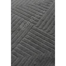 Diji Dekor Halı  Antrasit Pramit Desenli Kaymaz Yıkanabilir  Yolluk Kilim Salon Halısı Modelleri