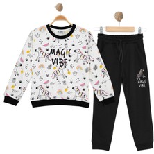 Kız Çocuk Magıc Vibe Zebra Baskılı Mevsimlik Alt Üst Takım