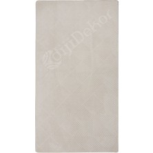 Diji Dekor Halı  Krem Pramit Kaymaz Yıkanabilir Kaymaz Yolluk Kilim Salon Halısı Modelleri